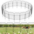 WELDUN Metal Garden Fence - 19 Pack Decorative Animal Barrier, 590cm Long