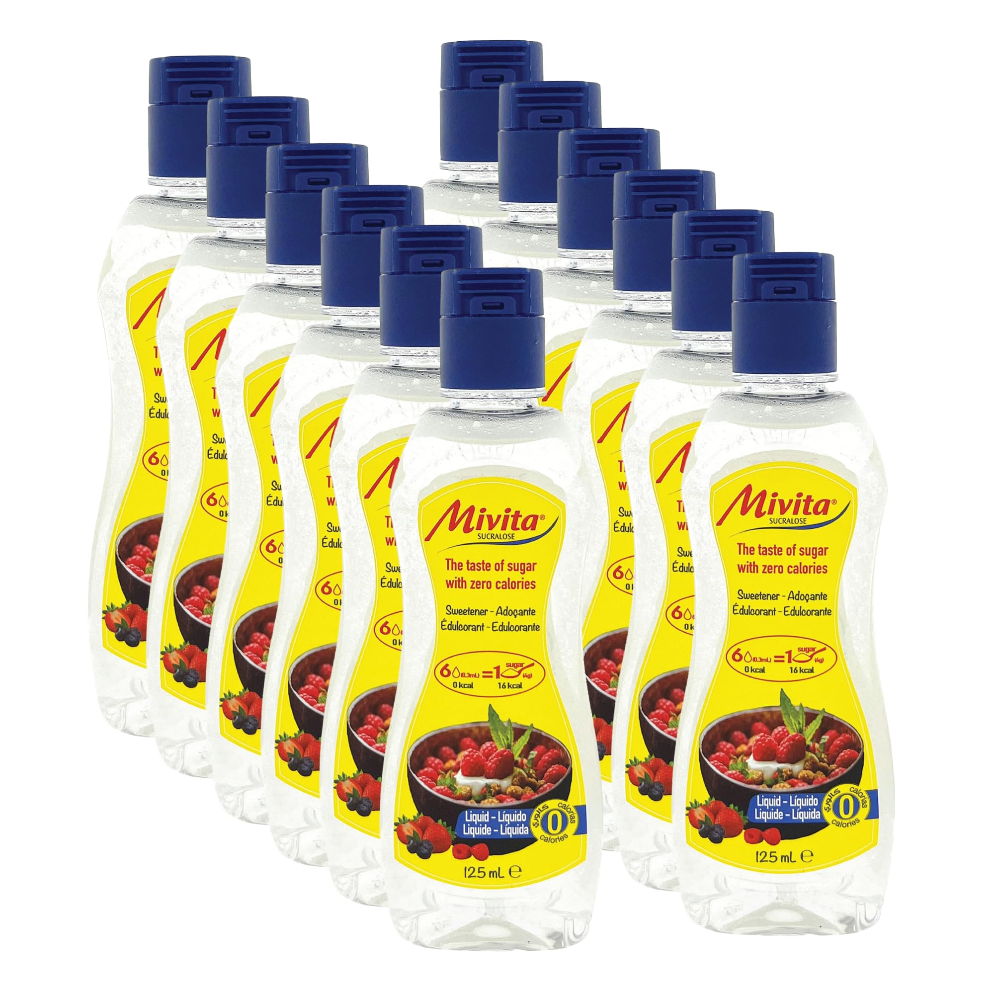 Mivita Sucralose Liquid Sweetener – Zero Calorie Sugar Substitute (12 x 125ml)