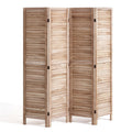 VEVOR 4-Panel Wood Room Divider | 67" Folding Louvered Privacy Screen