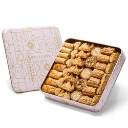 Sweet Land Lebanese Baklava Selection - 1kg Handmade Nut Pastry Tin