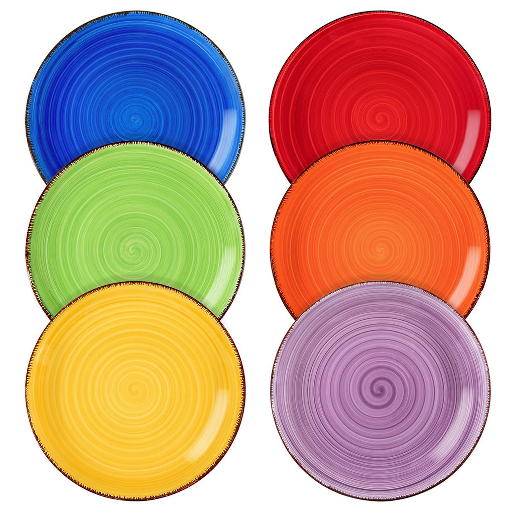 vancasso Bonita 6-Piece Dessert Plate Set – 7.5" Handpainted Stoneware