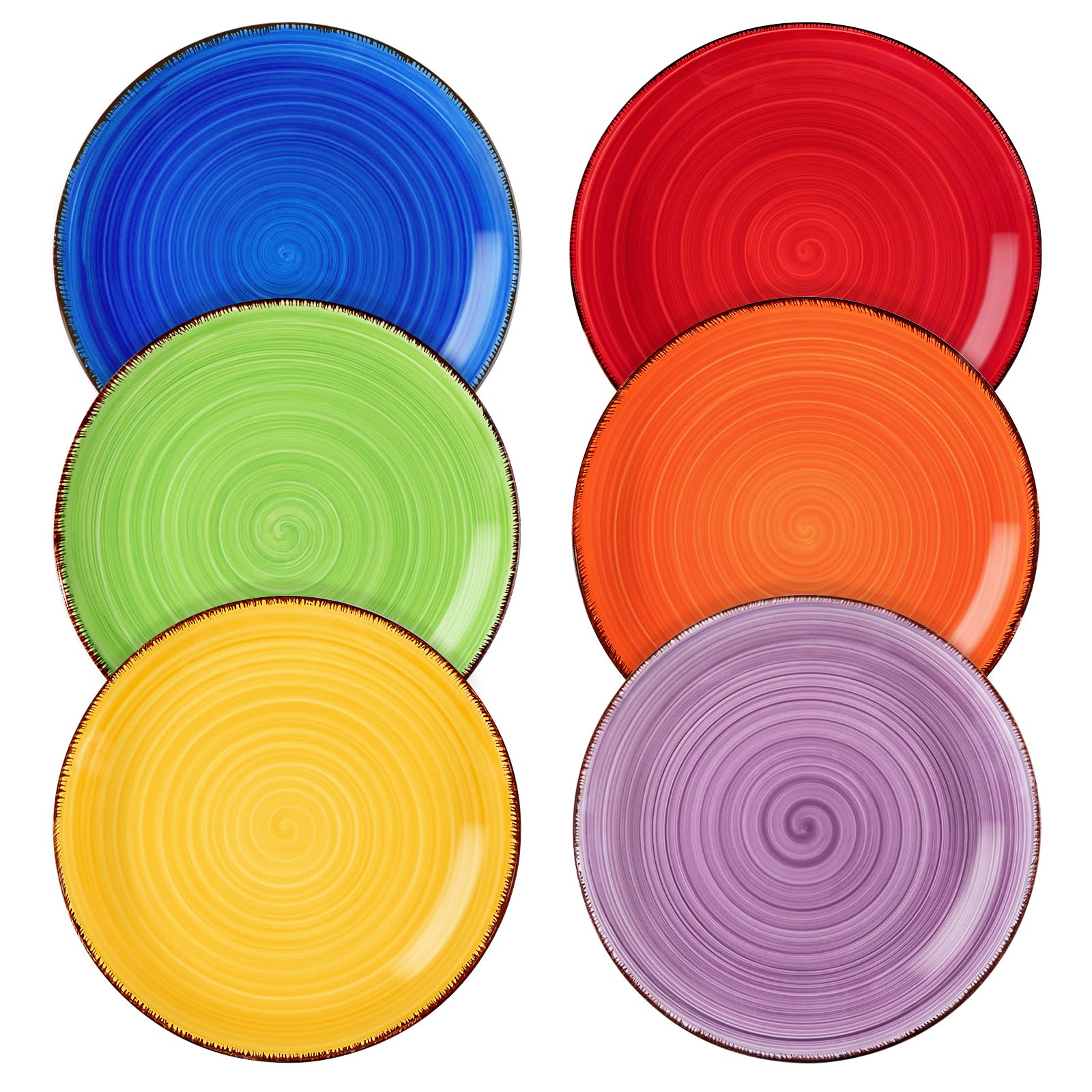 vancasso Bonita 6-Piece Dessert Plate Set – 7.5" Handpainted Stoneware