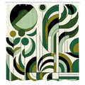 Abakuhaus Mid Century Modern Shower Curtain | Leafy Abstract Fabric