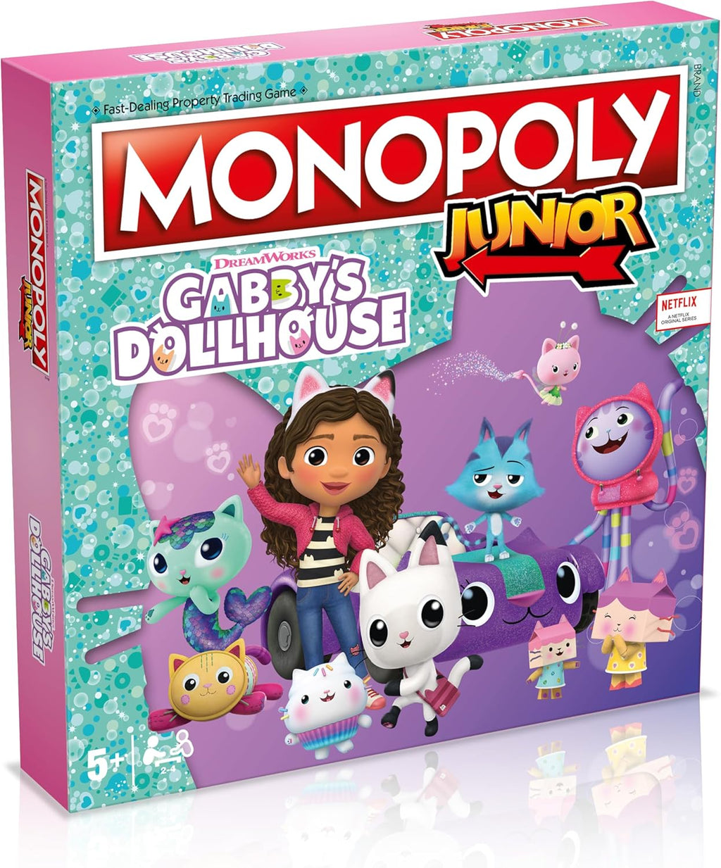 Hasbro Monopoly Junior: Gabby's Dollhouse Edition Board Game for Kids