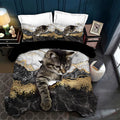 VTRXEG Cat Bedding Set | 3-Piece Soft Microfiber Duvet Cover (260x240cm)