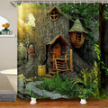 Jolof Store Woodland Tree House Shower Curtain | Waterproof Polyester