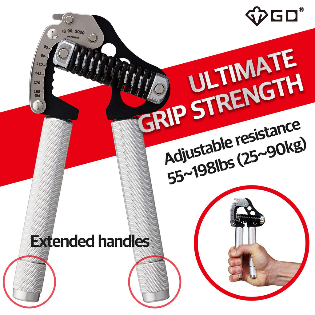 GD Iron Grip EXT 90 Adjustable Hand Strengthener | 25-90kg Forearm Trainer