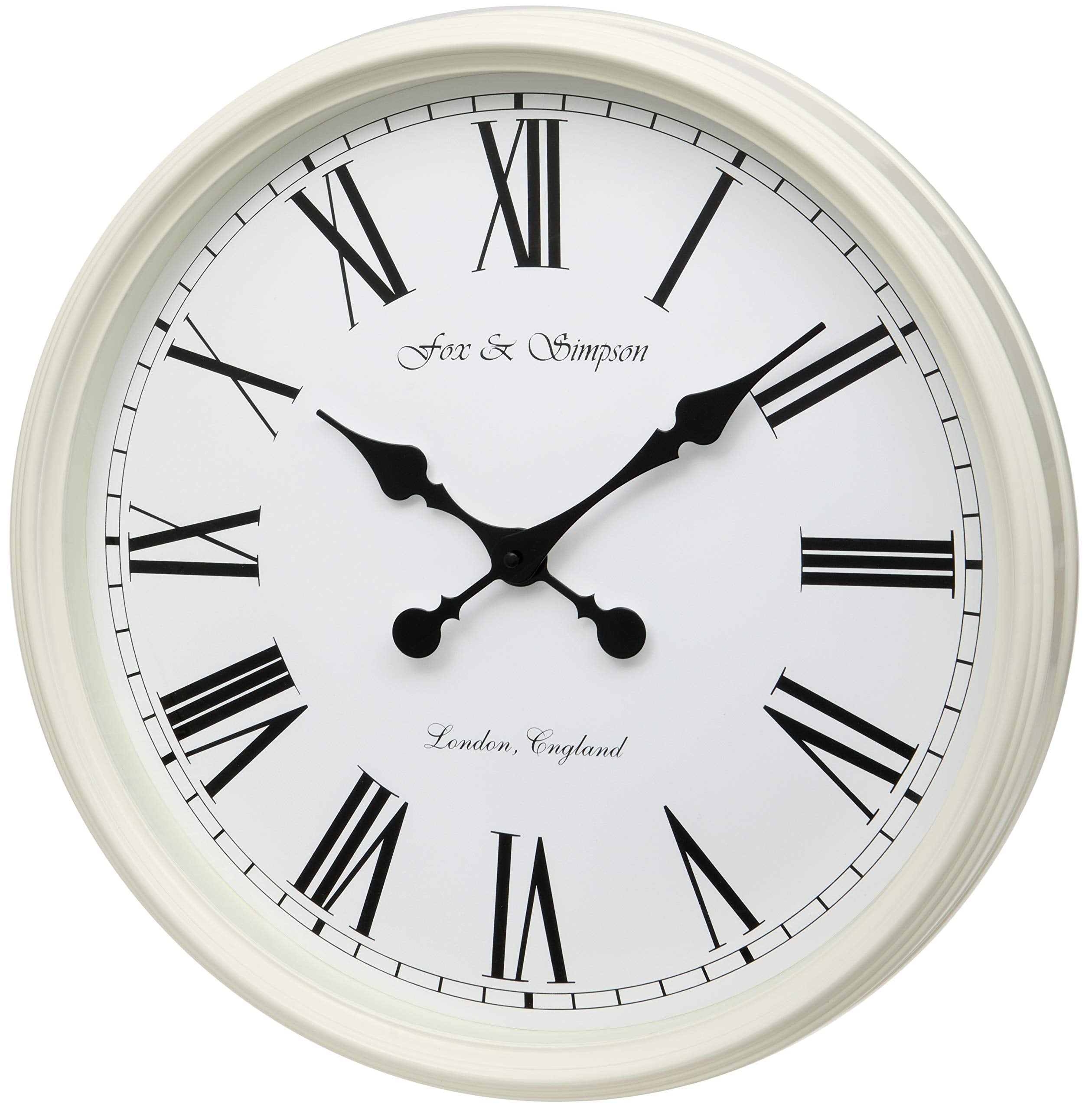 Fox and Simpson Grand Central Station Wall Clock – Large 50cm White