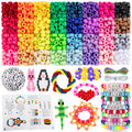 Zefy 32-Color Pony Beads Kit | 2000+ Pcs Kandi Bracelet Making Set
