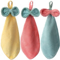 Hanging Microfibre Hand Towels – 3 Pack Coral Fleece