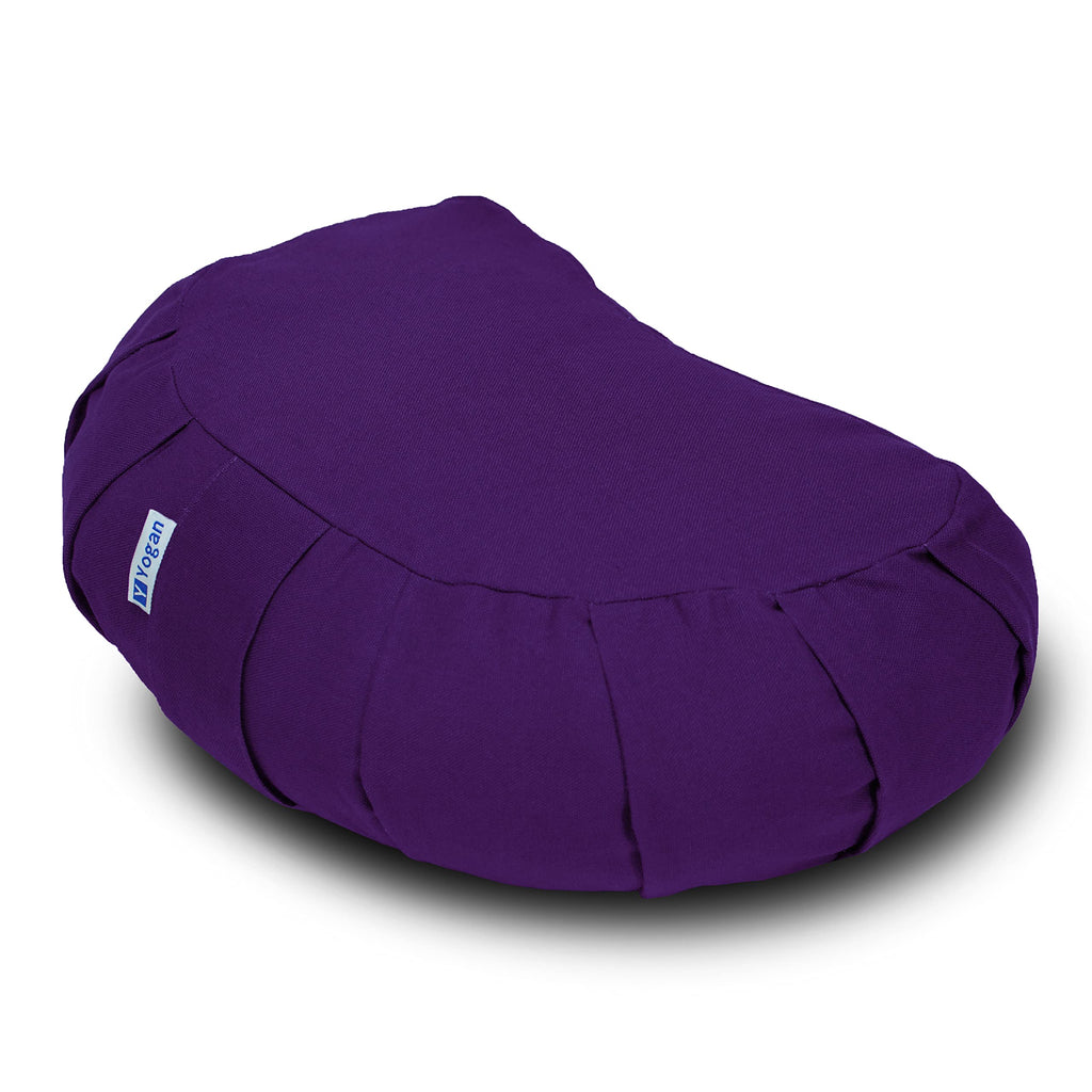 Yogan Crescent Meditation Cushion | Organic Cotton & Buckwheat Hulls