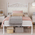 Ulifance 3ft Single Metal Platform Bed with Upholstered Headboard