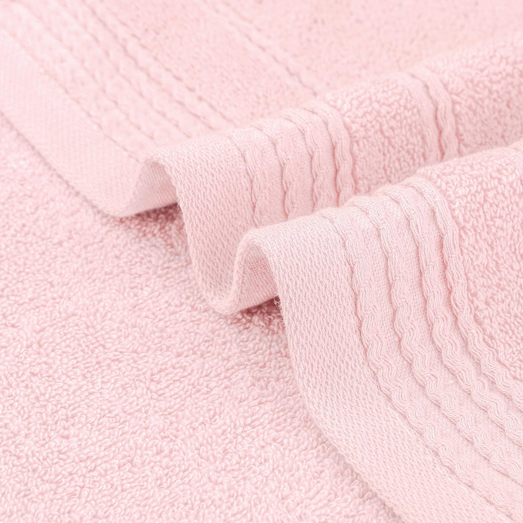 HMETOL Striped Comfort and Quick Drying Hand Towel Set 14 x 30 Inches