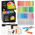 Shuttle Art 48 Colors Acrylic Paint Pens – Brush Tip Markers for Rock Painting