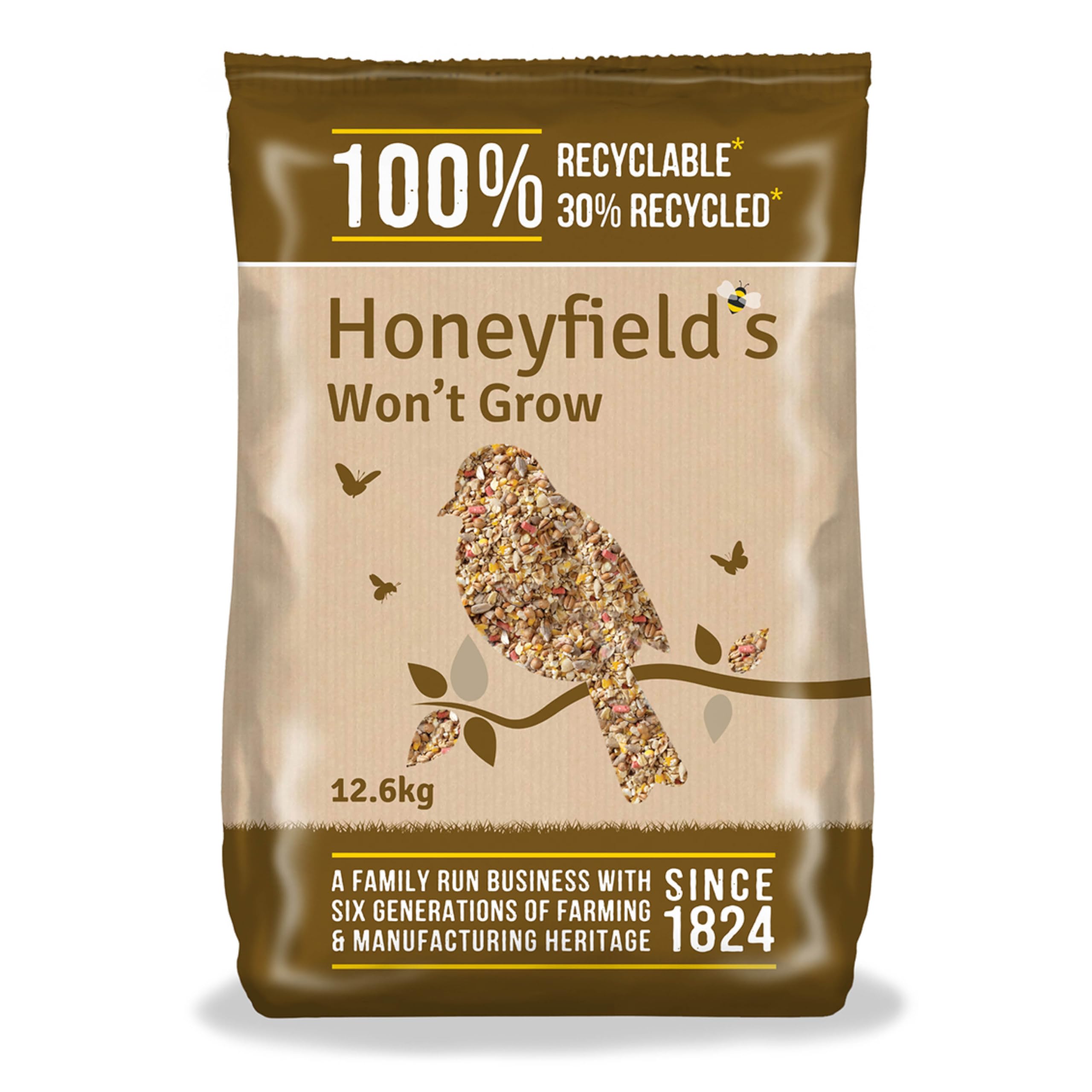 Honeyfield’s Robin Food Mix – High Protein Wild Bird Food, 12.6kg