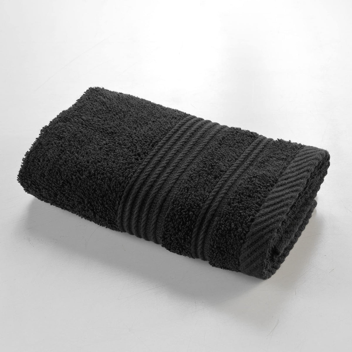 Douceur d'Intérieur, Tendresse Guest Towel 30 x 50 cm Black Sponge Plain
