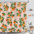 Bonhause Orange Fruit Shower Curtain | 180x200cm Waterproof Polyester