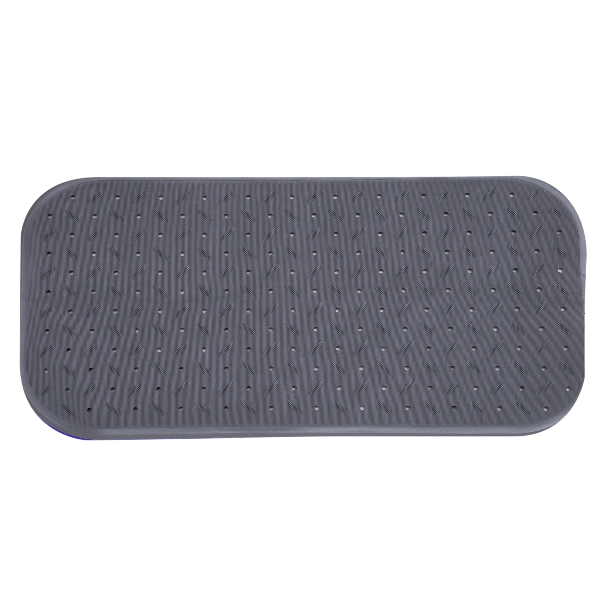 MSV Premium Non-Slip Shower Mat - Grey Antibacterial - 36 x 97 cm