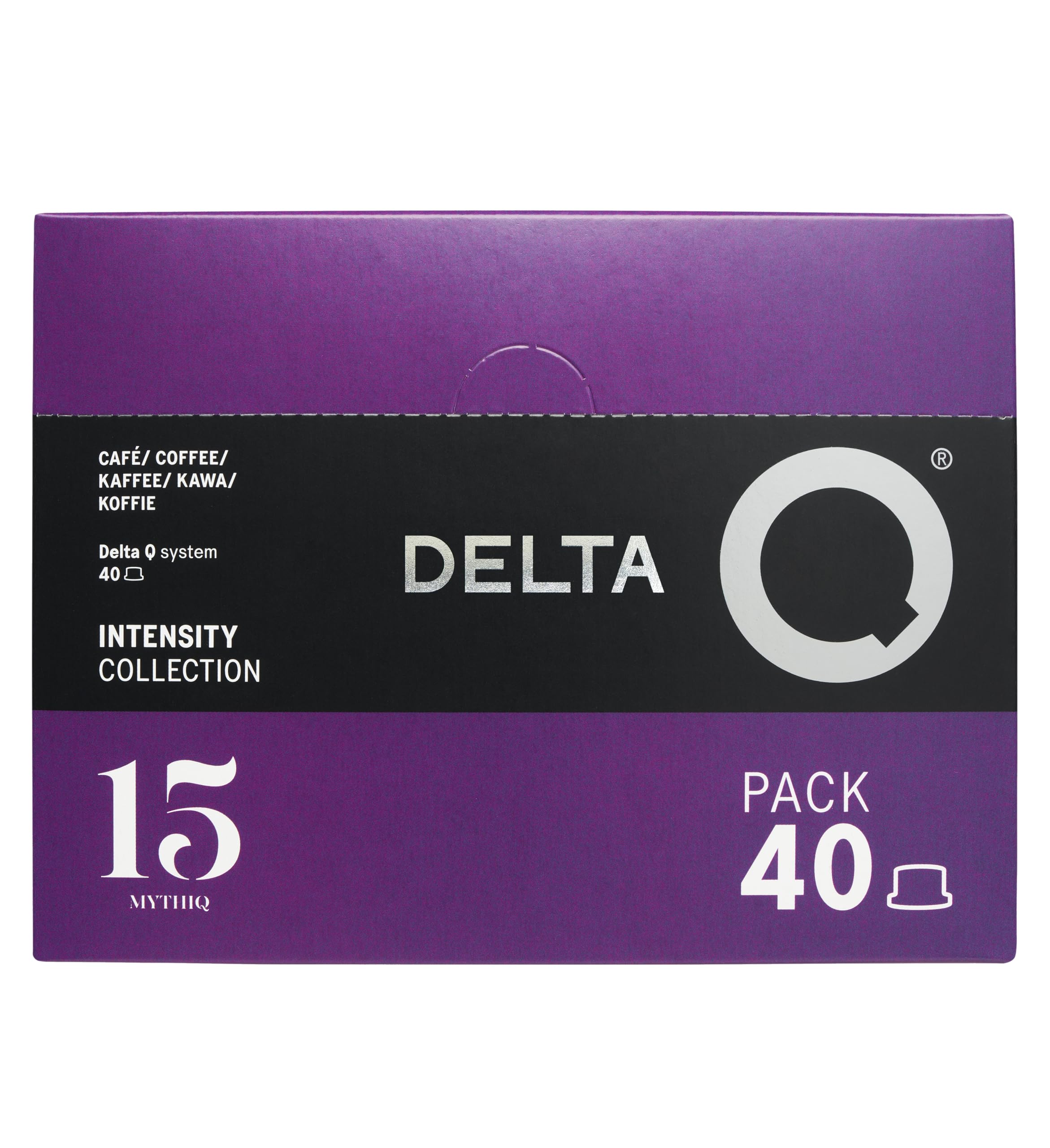 Delta Q Mythiq Cápsulas de Café Intensidade 15 – Pack de 40 Unidades