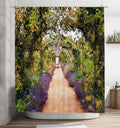 SRJ2018 Floral Garden Shower Curtain | Waterproof & Quick-Dry - 183x183cm