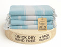 Lane Linen Oversized Beach Towel 4 Pack | Sand Free Cotton Rich Pool Towels