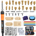 Preciva 70pcs Wood Burning Kit – 100W LCD Pyrography Pen & Soldering Iron