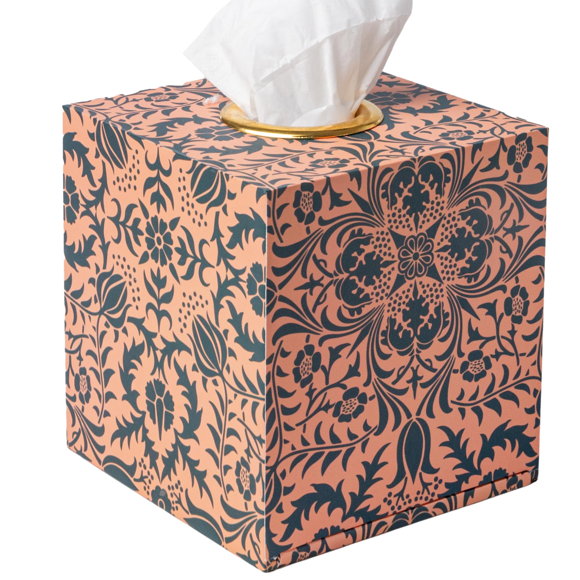 Dizzy Bee Orange Square Tissue Box Holder – Decorative Cube Cover