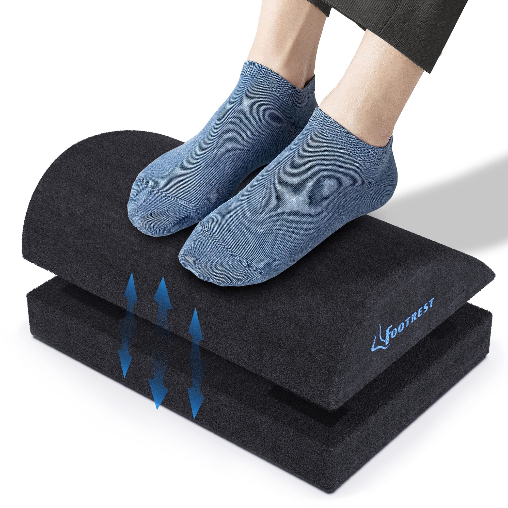 Jolof Store Ergonomic Foot Rest – Adjustable Memory Foam Desk Footrest