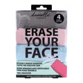 Danielle Creations Erase Your Face Reusable Makeup Remover Cloths - 4 Pack