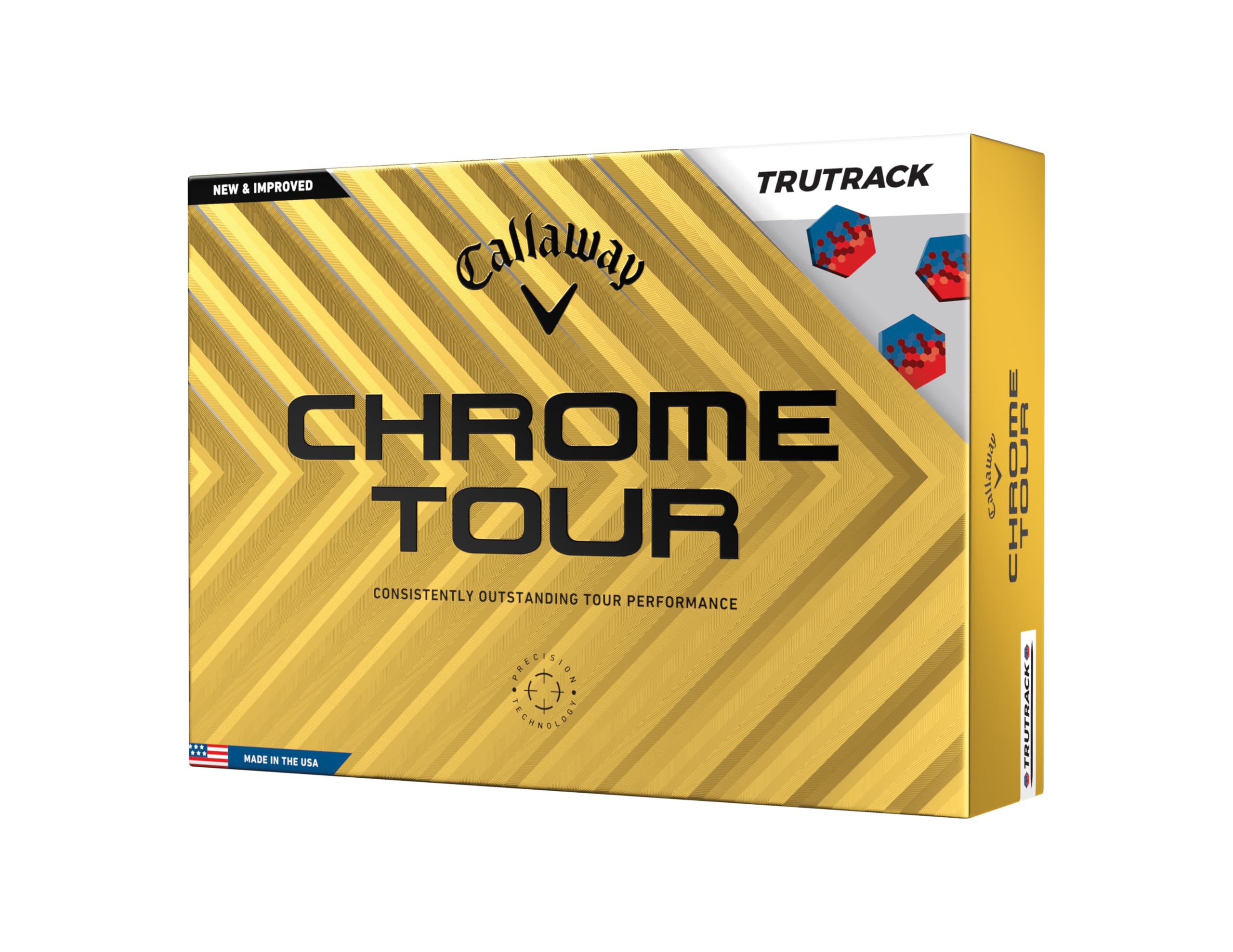 Callaway Chrome Tour 2024 Golf Balls – TruTrack Blue/Red Precision