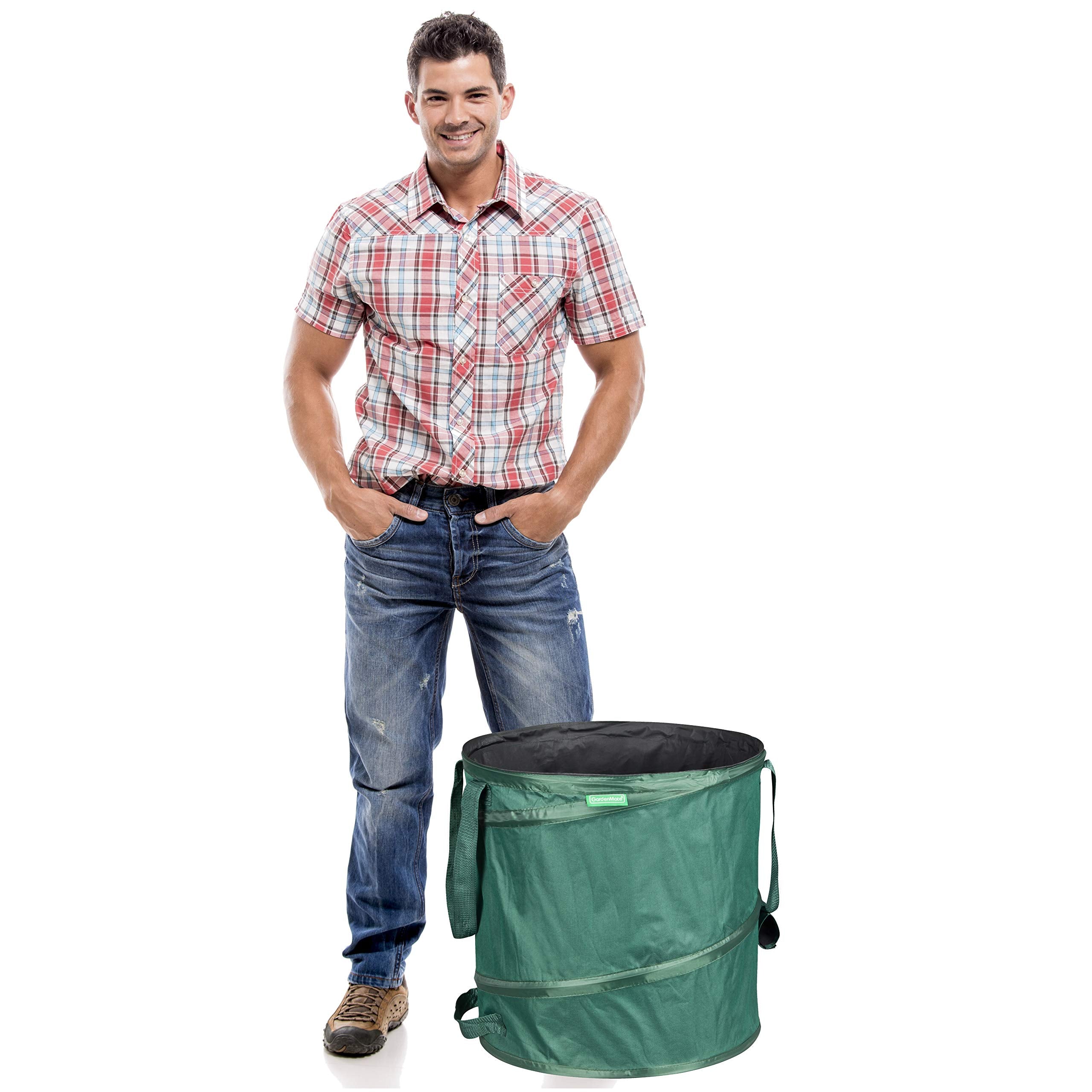 GardenMate 3-Pack 85L Pop-Up Garden Waste Bags - 600D Oxford Polyester