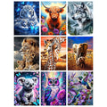 GJSZZO 9 Pack Animal Diamond Painting Kits - 5D Full Drill DIY Art for Adults