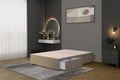 Bed Centre Flexby Divan Bed Base, 3FT Single, Linen Wheat Fabric - image 1