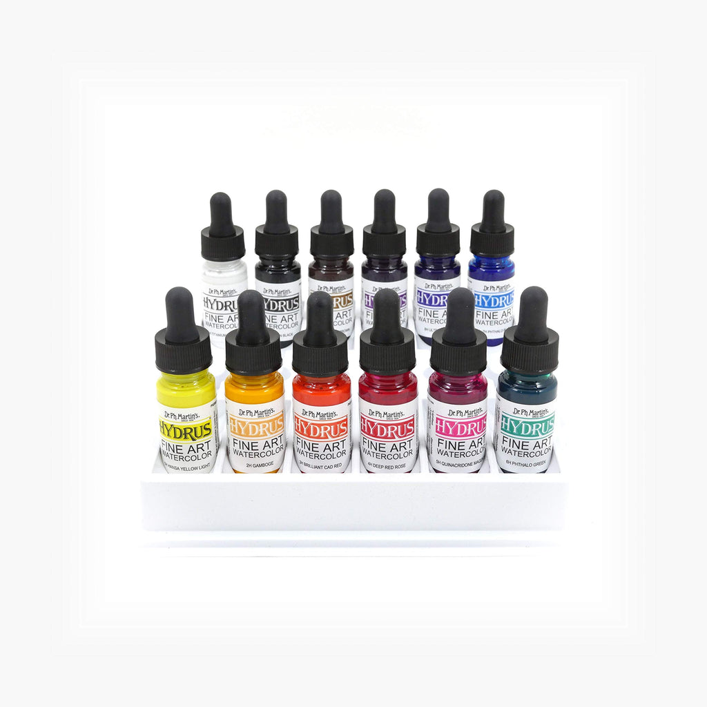 Dr. Ph. Martin's Hydrus Liquid Watercolor Set - 12 Fine Art Colors