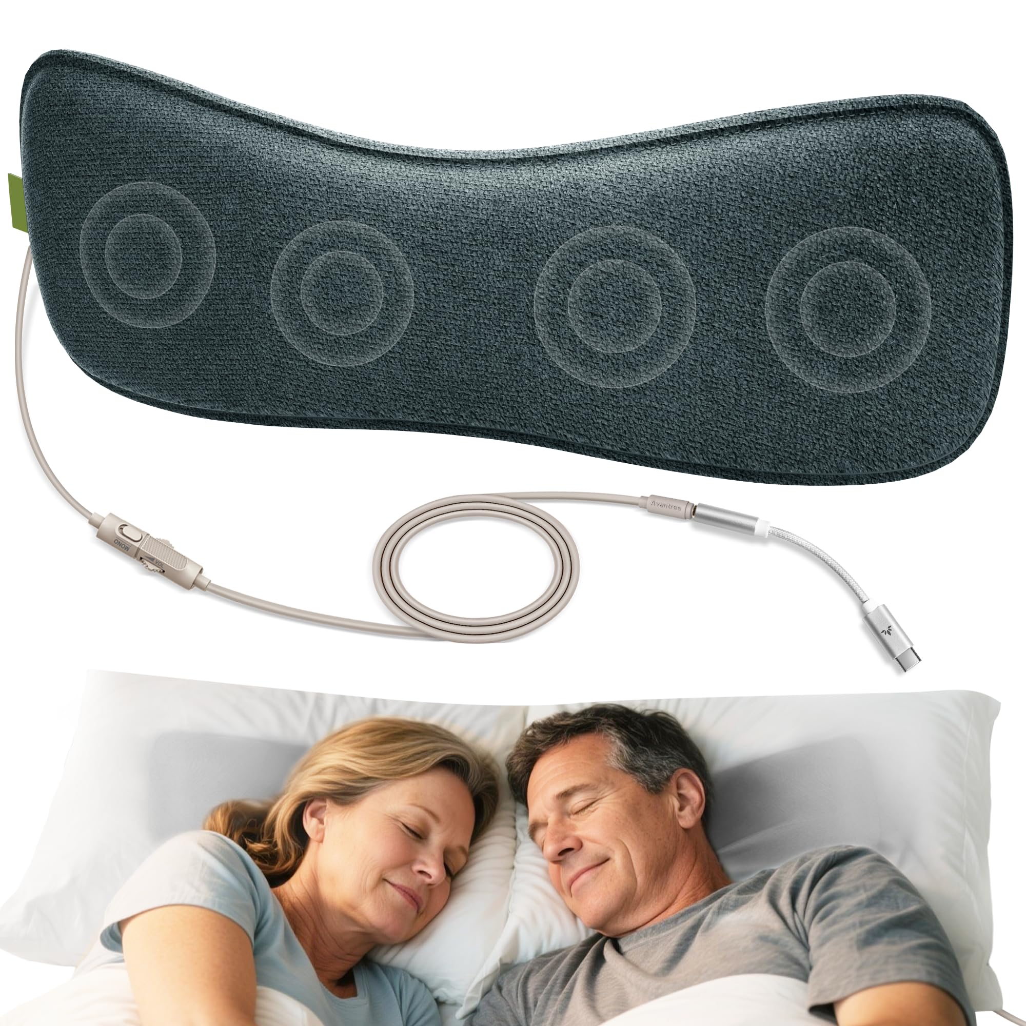 Avantree Slumber B Wired Pillow Speaker for Side Sleepers – USB-C & AUX