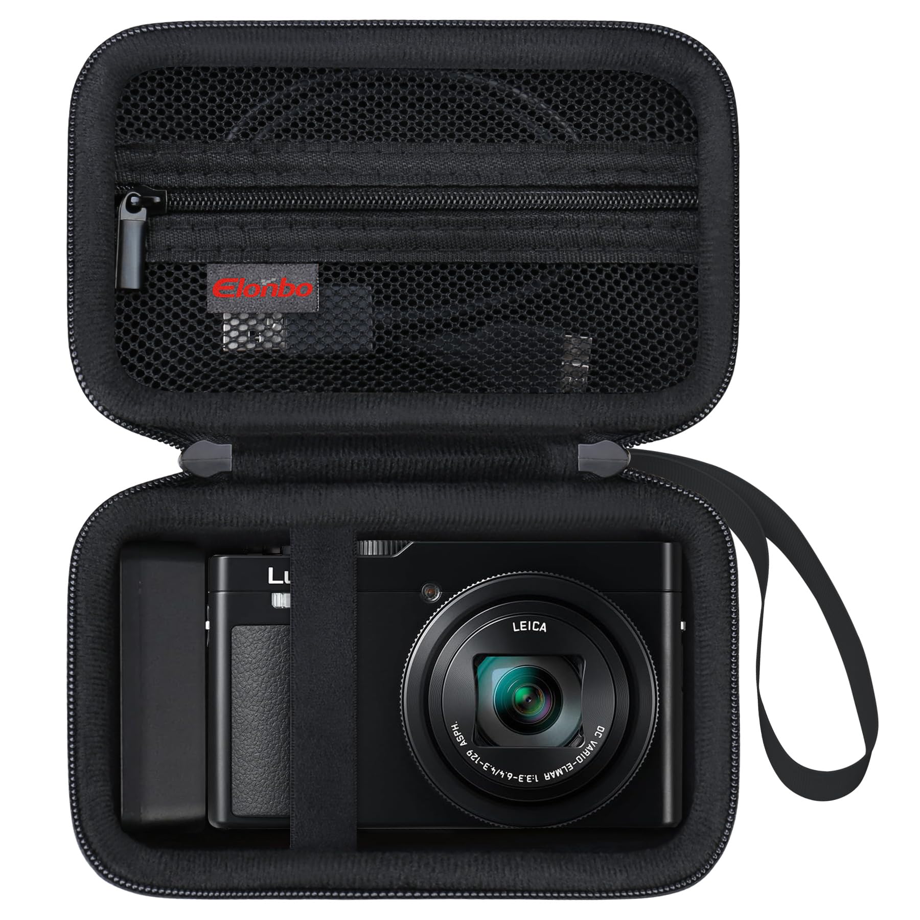 Elonbo Camera Case for Panasonic Lumix ZS100 ZS200 LX10 – Travel Bag, Black