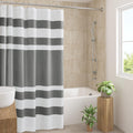 Madison Park Spa Waffle Shower Curtain | 3M Scotchgard Charcoal 72x72