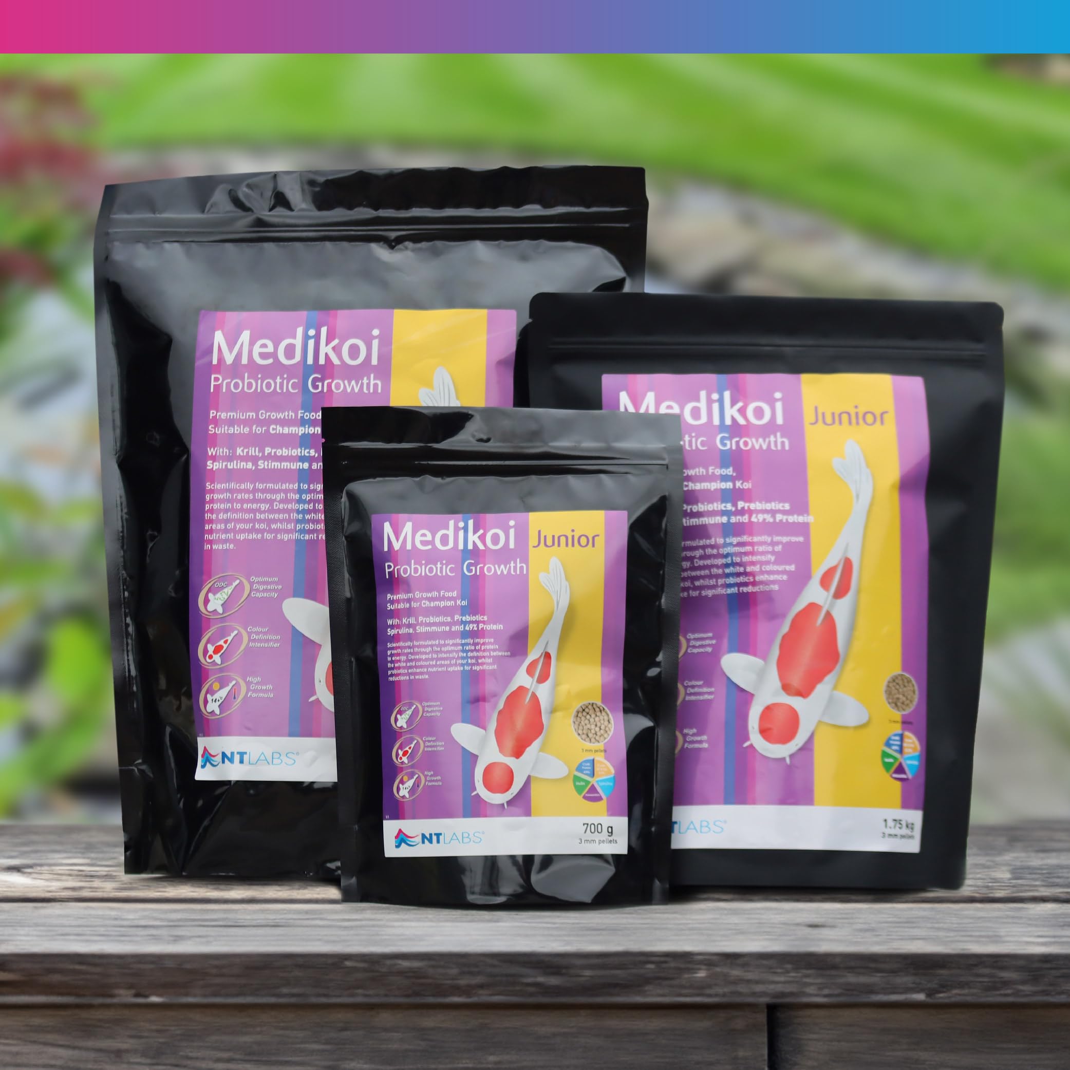 NT Labs Medikoi Probiotic Growth Koi Fish Food - High Protein Feed (1.75kg)