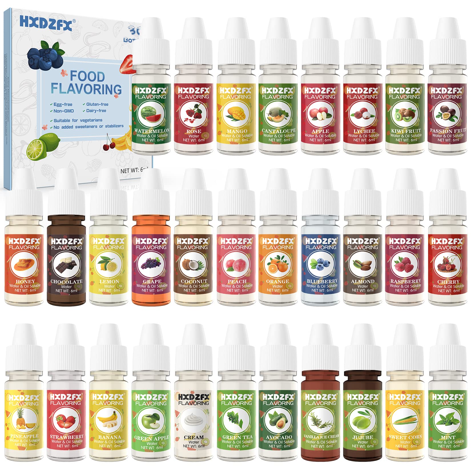 Jolof Store Food Flavoring Oil – 30 Concentrated Flavors for Baking