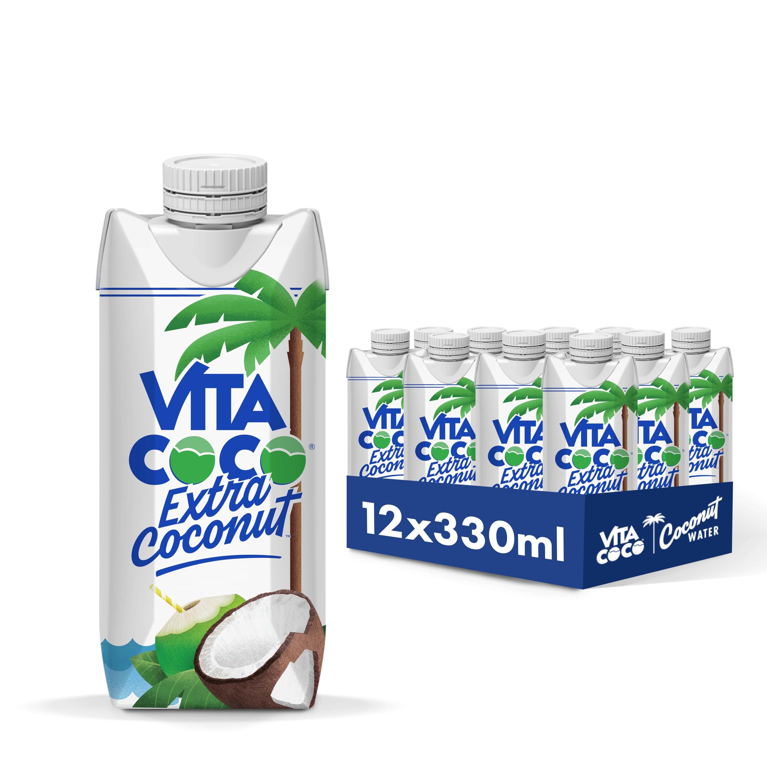 Vita Coco Pressed Coconut Water - 330ml x 12 Multipack | Electrolyte Drink