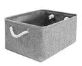 Mangata Foldable Storage Box, Small Thickened Fabric Storage Basket with Handles for Shelves Toy S, Grey - image 1