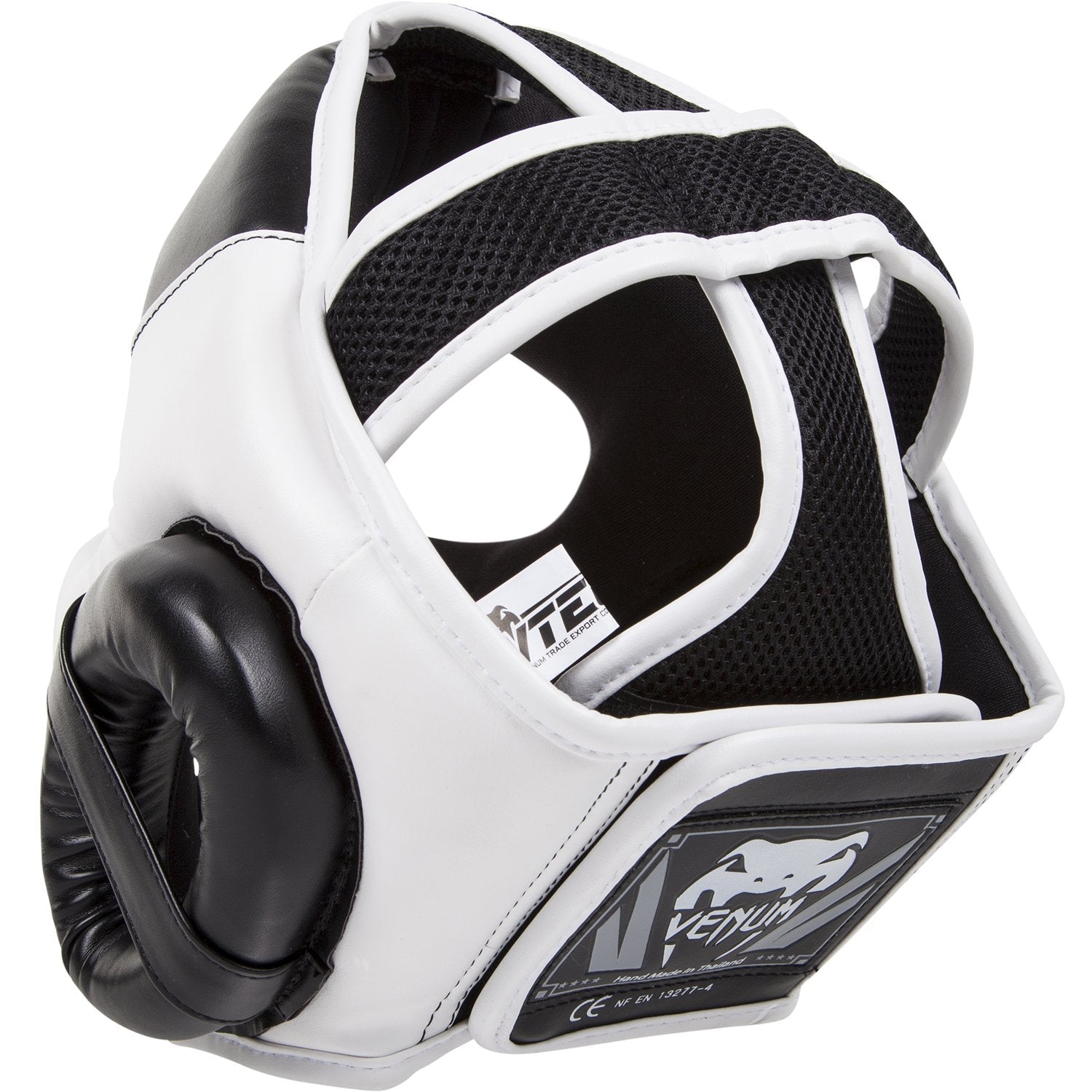 Venum Challenger 2.0 Boxing Headgear – Skintex Leather – Black/White