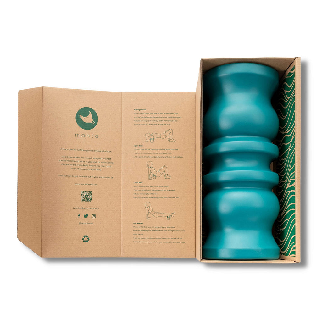 Manta Foam Roller – Firm Deep Tissue Massage Roller for Back Pain