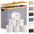 Lifewit 23L Toilet Paper Storage Basket | Bamboo Bathroom Organizer, Grey