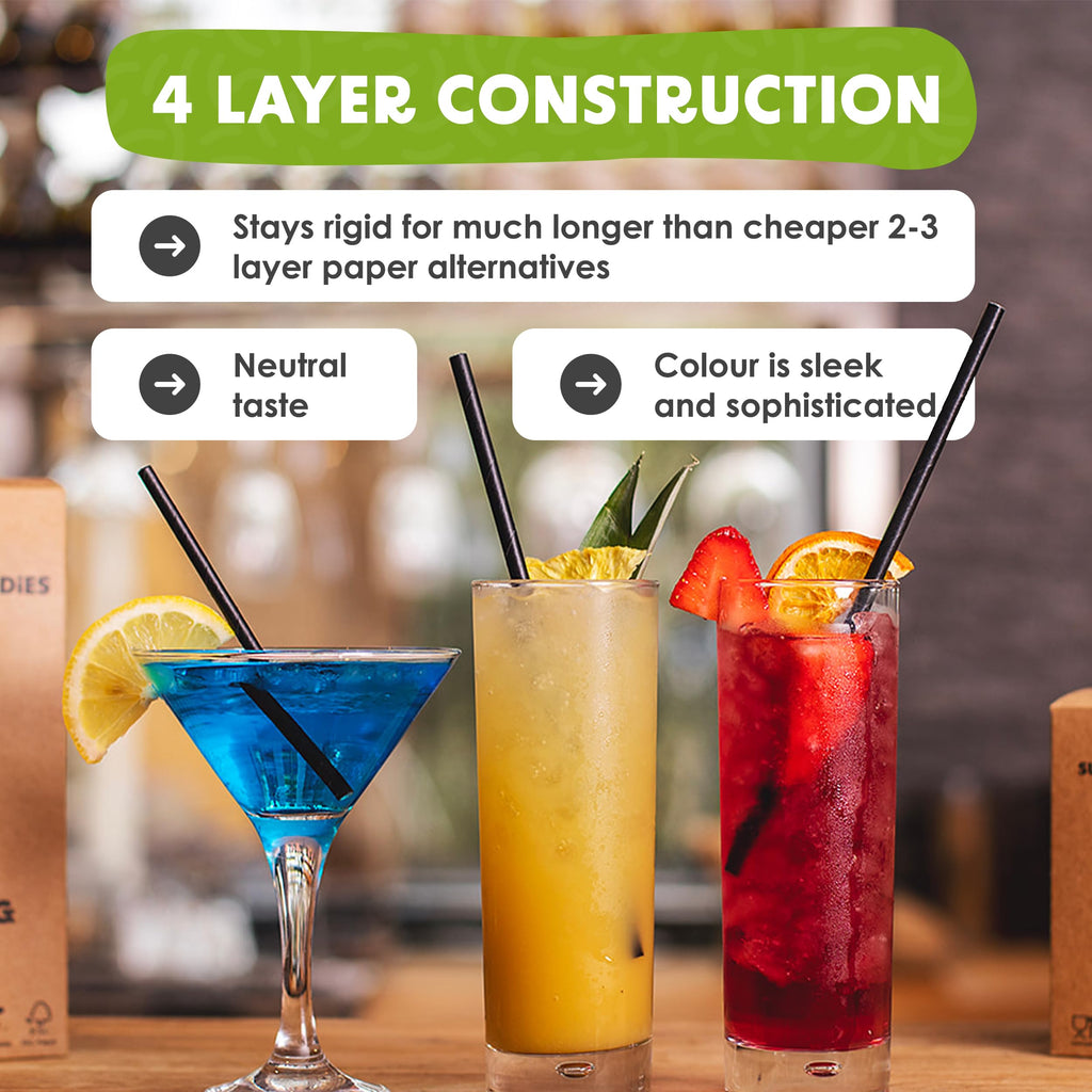 SustainaBuddies Paper Drinking Straws | 2400 Pack | FSC-Certified