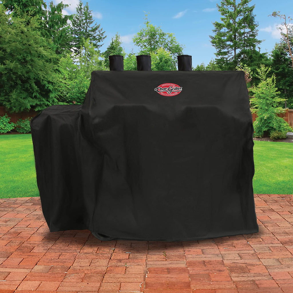 Char-Griller 5055 Grill Cover | Weatherproof PVC for Dual 5030 Grill