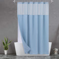 N&Y HOME Waffle Weave Shower Curtain with Snap-in Liner & Hooks