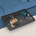 HIKENRI Bedside Shelf Clip On Tray for Bunk Beds & Dorms, Black ABS