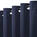 VANZAVANZU Hookless Waffle Weave Shower Curtain – 256GSM Navy Blue