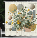 Abakuhaus Eucalyptus Leaves Shower Curtain | Waterproof Fabric, 175x200cm